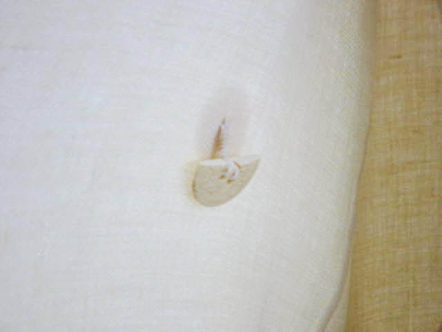 Kiton Women's Cream Double Breasted Linen Coat IT 42/US 8 Broken Button