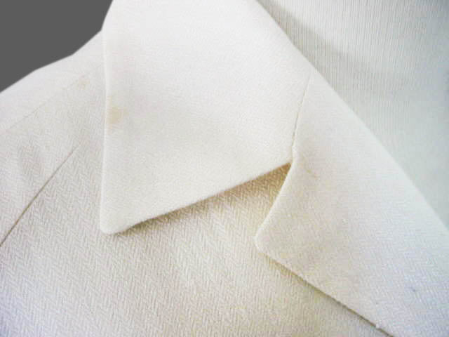 Kiton Women's Cream Herringbone Linen Coat IT 42/US 8 Stained