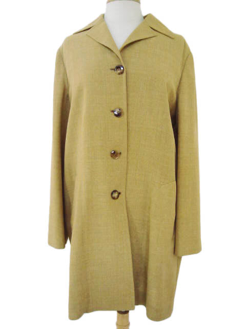 Kiton Women's Dijon Tan Wool Oversized Coat IT 42/US 8/10