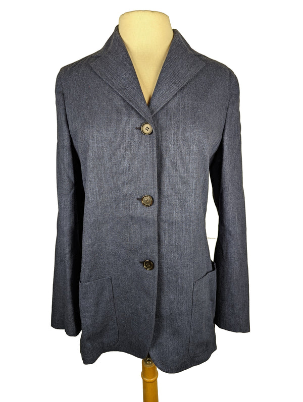 Kiton Women's Blue Wool Blazer/Coat IT 42/US 8