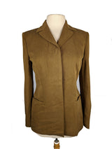 Kiton Women's Golden Tan Heavy Silk Jacket/Coat IT 42/US 8