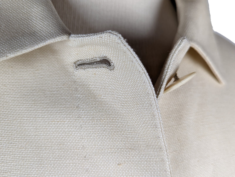 Kiton Women's Beige Linen/Silk Coat IT 42/US 8/10