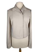 Kiton Women's Stone Beige Asymmetrical Jacket IT 42/US 8