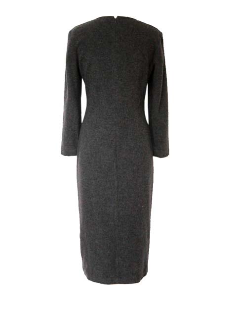 Kiton Women's Grey Pure Cashmere Stretch Dress IT 46/US 12