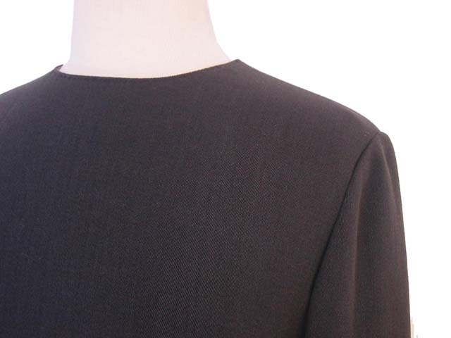 Kiton Women's Gunmetal Grey Wool Twill Dress IT 42/US 8