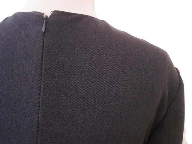 Kiton Women's Gunmetal Grey Wool Twill Dress IT 42/US 8