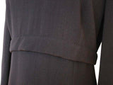 Kiton Women's Gunmetal Grey Wool Twill Dress IT 42/US 8