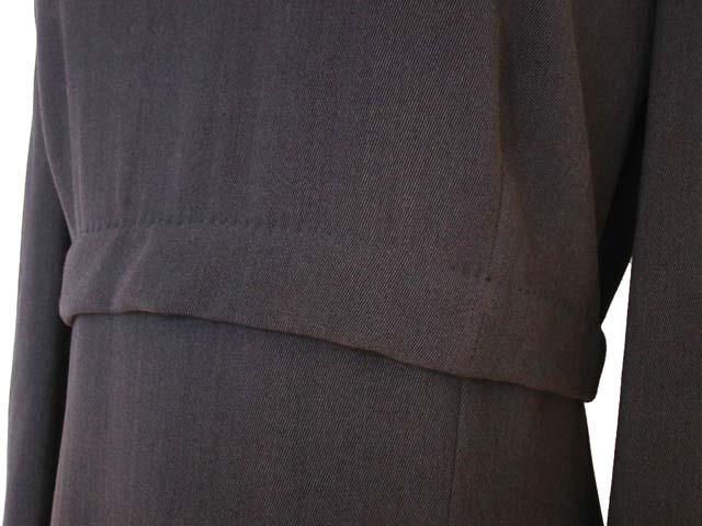 Kiton Women's Gunmetal Grey Wool Twill Dress IT 42/US 8