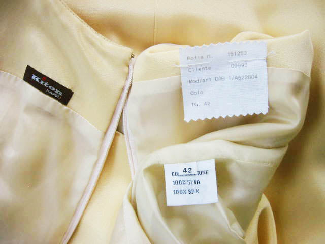 Kiton Women's Soft Yellow Silk Dress IT 42/US 8