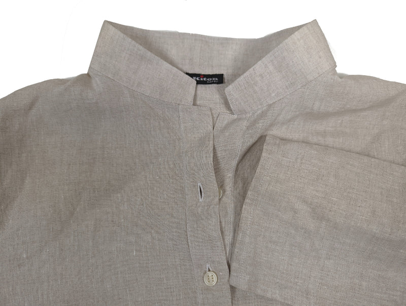 Kiton Women's Sand Beige Linen Smock Dress IT 42/US 8
