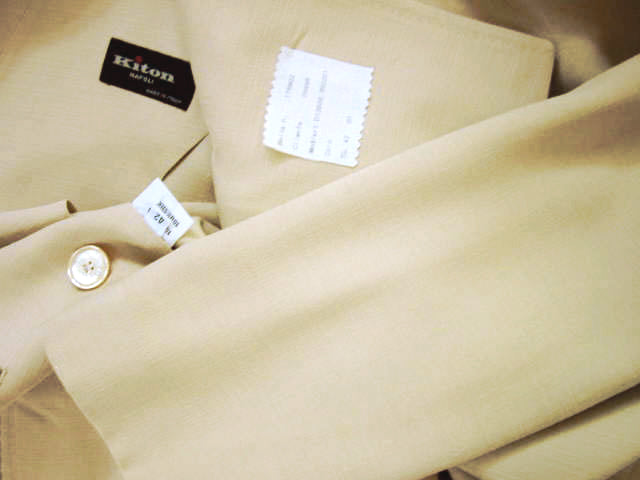 Kiton Women's Sand Double Breasted Silk Blazer IT 42/US 8/10