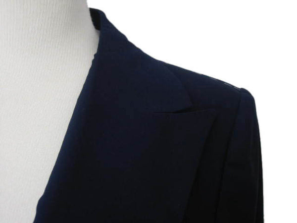 Kiton Women's Navy Double Breasted Cashmere Long Blazer IT 42/US 8/10
