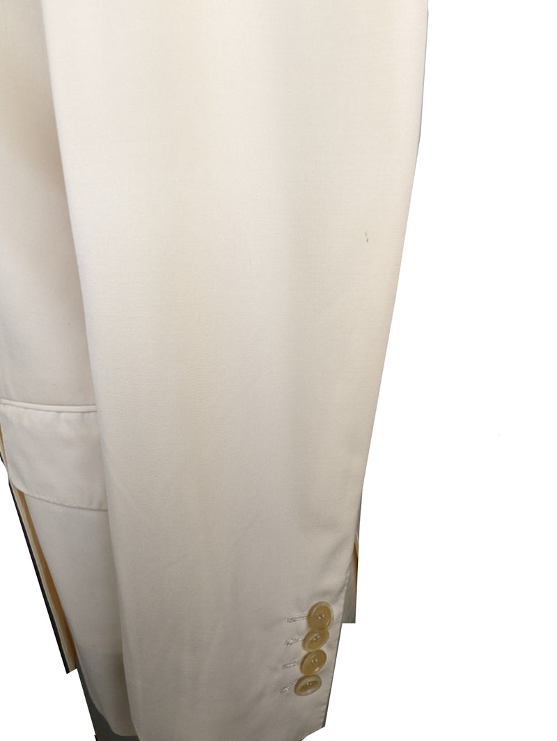 Kiton Women's Cream Double Breasted Wool Blazer IT 42/US 8 DMG