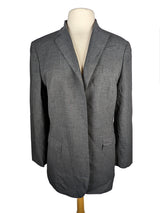 Kiton Women's Grey Wool Casual Buttonless Blazer IT 46/US 12/14