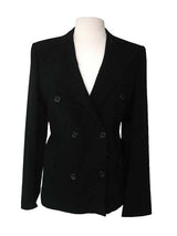 Kiton Women's Black Double Breasted Wool Blazer IT 42/US 8/10