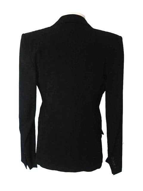 Kiton Women's Black Double Breasted Wool Blazer IT 42/US 8/10