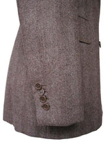Kiton Women's Oatmeal Brown Herringbone Double Breasted Wool Blazer IT 42/US 8/10