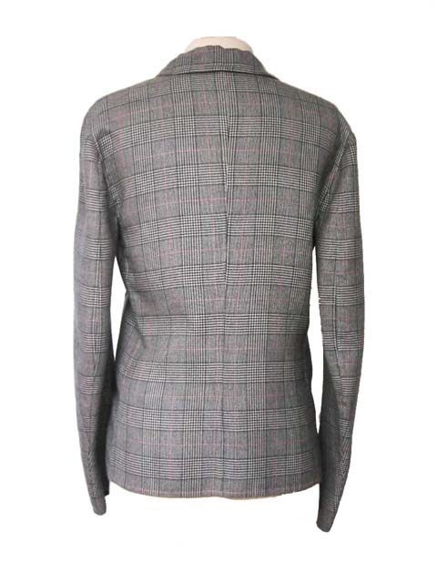 Kiton Women's Grey Plaid Cashmere Blazer IT 42/US 8/10