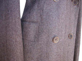 Kiton Women's Oatmeal Brown Herringbone Double Breasted Wool Blazer IT 42/US 8/10