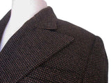 Kiton Women's Charcoal/Gold check Double Breasted Wool Blazer IT 42/US 8/10