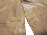 Kiton Women's Trousers Tan Fringed Leather IT 42