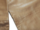 Kiton Women's Trousers Tan Fringed Leather IT 42