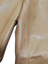Kiton Women's Trousers Tan Fringed Leather IT 40