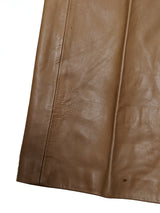 Kiton Women's Trousers Tan Fringed Leather IT 40