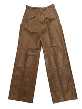 Kiton Women's Trousers Tan Fringed Leather IT 40