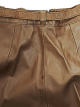 Kiton Women's Trousers Tan Fringed Leather IT 40