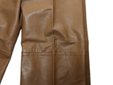 Kiton Women's Trousers Tan Fringed Leather IT 40