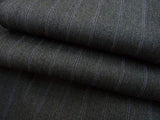 Lanvin by Caruso Suit 40L, Dark gray with purple stripe, 3-button, pure wool - slightly irregular