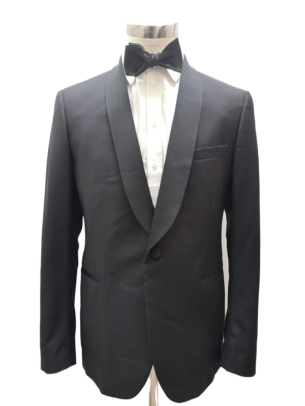 Lardini Dinner Jacket 41/42R Black 1-Button Shawl Collar