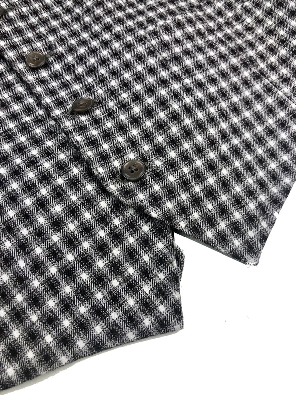 LBM 1911 Vest Medium/50, Black/White check Cotton/Linen