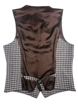 LBM 1911 Vest Medium/50, Black/White check Cotton/Linen