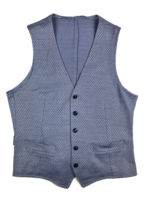 LBM 1911 Vest Medium/50, Blue/white weave Cotton blend