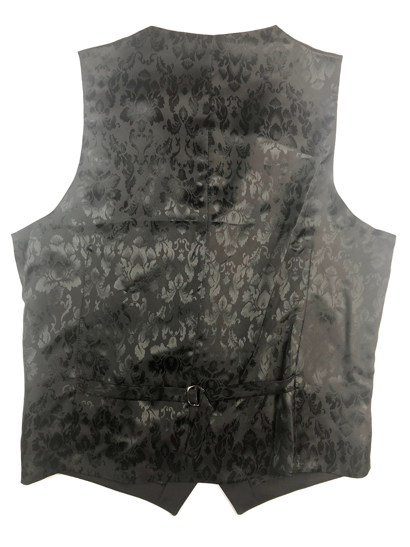 Luigi Bianchi Vest Small/48, Solid black Wool/Mohair