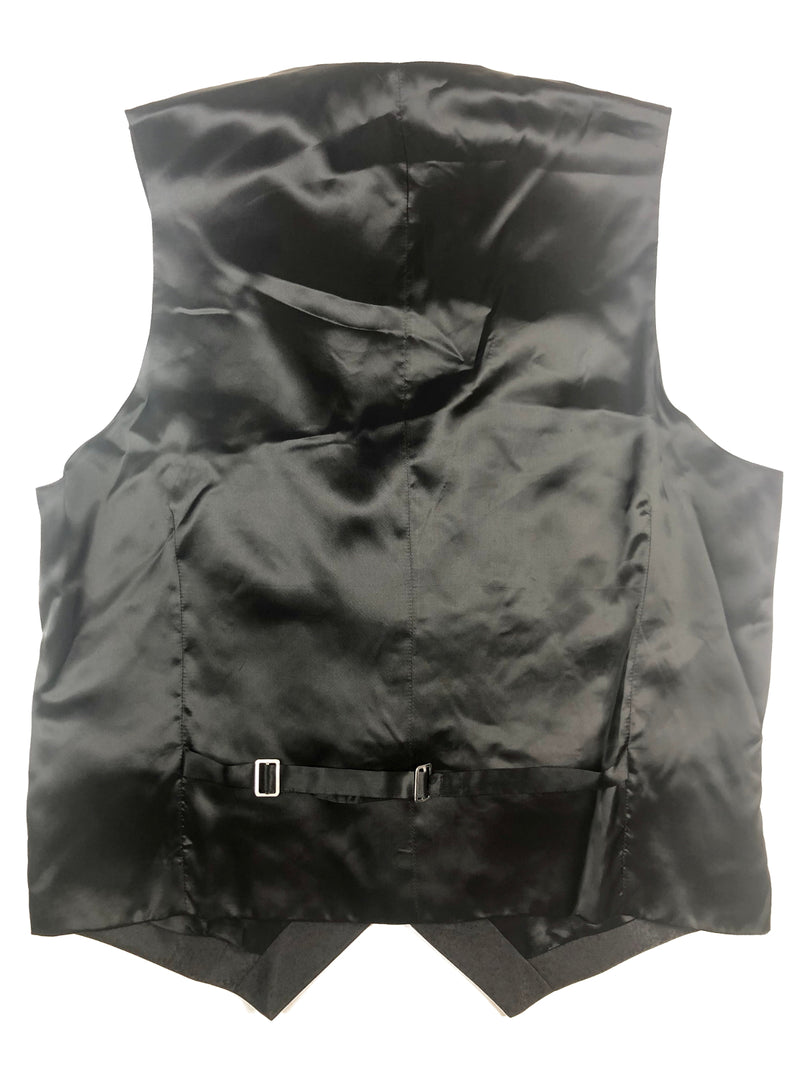 Luigi Bianchi Vest Medium/50, Black small jacquard Viscose/Wool blend