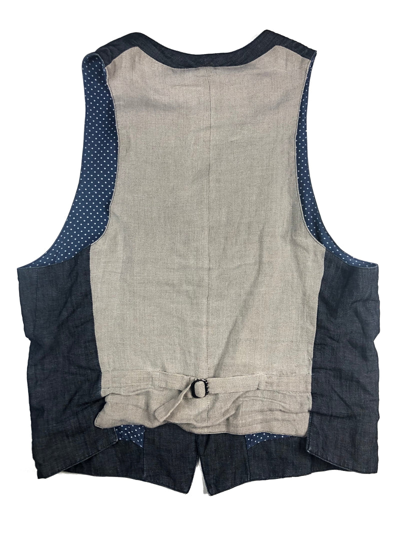 LBM 1911 Vest Large/52, Weathered ink blue Cotton/Linen