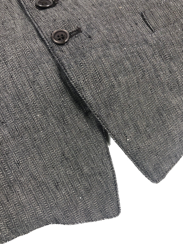 LBM 1911 Vest Large/52, Earthy grey herringbone Linen