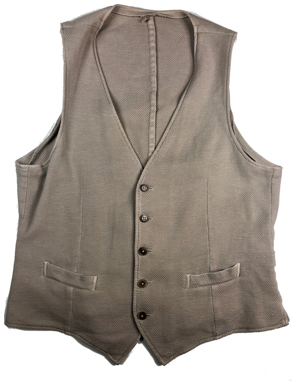 LBM 1911 Vest Large/52, Beige weave Cotton/Linen