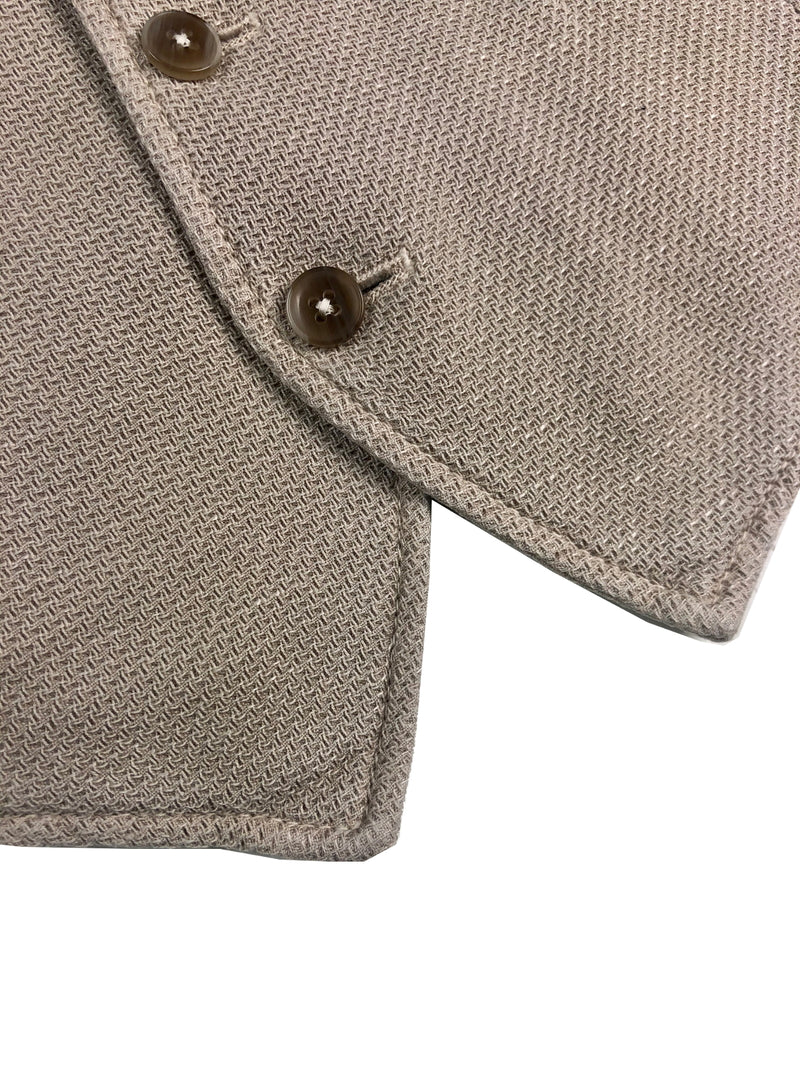 LBM 1911 Vest Large/52, Beige weave Cotton/Linen