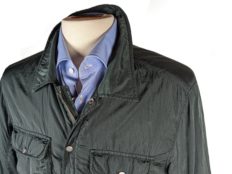 LBM 1911 Field Jacket Large, Forest Green Snap/Zip front Nylon