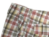 LBM 1911 Shorts 32, Green/Brick/Yellow Plaid Cargo Pure Cotton