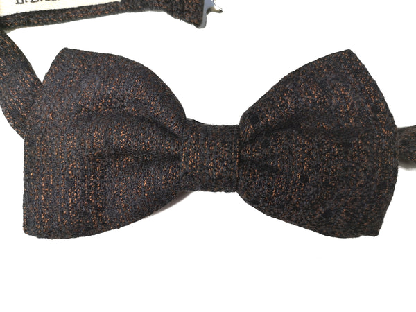 LBM 1911 Bow Tie, Dark brown weave Silk/Wool