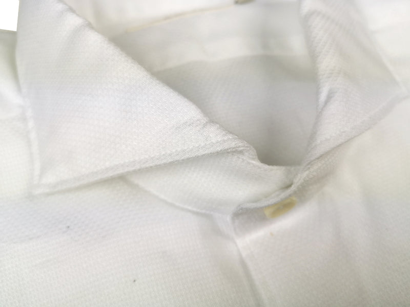 LBM 1911 Shirt 15.75, White royal oxford weave Spread collar Cotton