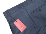 Luigi Bianchi  Trousers 38, Marine blue Pleated front Relaxed fit Wool
