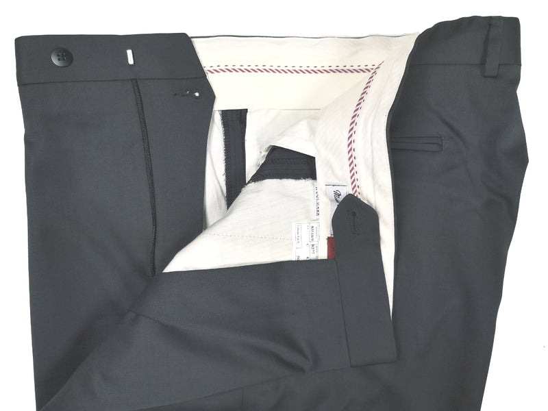 Luigi Bianchi  Trousers 38, Gunmetal grey Pleated front Relaxed fit Wool