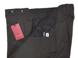 Luigi Bianchi  Trousers 38, Dark brown Pleated front Relaxed fit Wool