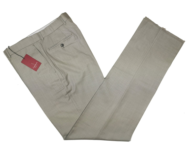 Luigi Bianchi  Trousers 36, Dove grey Flat front Relaxed fit Wool
